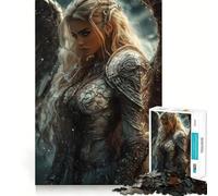 Puzzle de 1000 pièces Guerrière Angélique pour Adolescents Jeu de réflexion Amusant Taille Uniforme Pièces précises Activité relaxante en Groupe à l'intérieur (50x75cm)