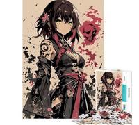 Puzzle de 1000 pièces Guerrière Anime Défi éducatif Jeu Familial Difficile Convient aux Personnes de 14 Ans et Plus (38x52cm)
