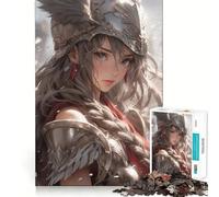 Puzzle de 1000 pièces Guerrière aux Cheveux argentés pour Adultes, Jeu de logique et de précision, pour Jouer à l'intérieur 38x52cm