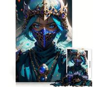 Puzzle de 1000 pièces Guerrière masquée pour Adultes Concentration, détente, découpe Nette, Joli Cadeau (50x75cm)