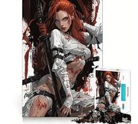 Puzzle de 1000 pièces Guerrière rousse pour Adolescents, Jeu de réflexion et de création Artistique à Collectionner (50x75cm)