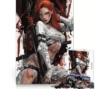 Puzzle de 1000 pièces Guerrière rousse pour Adolescents, Jeu de réflexion et de création Artistique à Collectionner (38x52cm)