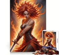 Puzzle de 1000 pièces Guerrière rousse pour Adultes, Jeu de logique Fine, Loisirs, Bords Nets, Objet de Collection (38x52cm)