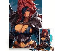 Puzzle de 1000 pièces Guerrière rousse Sexy pour Adolescents, Jeu de logique et de réflexion, Passe-Temps Calme, Bords Lisses, Cadeau de qualité supérieure (38x52cm)