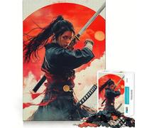Puzzle de 1000 pièces Guerrière samouraï pour Adolescents, Jeu de logique, Jeu de Groupe, découpe de précision, Cadeau attentionné (38x52cm)