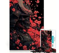 Puzzle de 1000 pièces Guerriers samouraïs dans Les cerisiers en Fleurs pour Adolescents, Jeu intellectuel, Moments en Famille, découpe de qualité, Cadeau Unique (50x75cm)