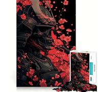 Puzzle de 1000 pièces Guerriers samouraïs dans Les cerisiers en Fleurs pour Adolescents renforce la mémoire, Passe-Temps apaisant, Cadeau Festif de qualité (38x52cm)