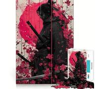 Puzzle de 1000 pièces Guerriers samouraïs dans Les cerisiers en Fleurs pour Adolescents, Wise Think Toy, Loisirs et décoration Murale (38x52cm)