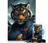 Puzzle de 1000 pièces Guerriers Tigres Samouraïs pour Adolescents Un défi cérébral Amusant à Partager, aux découpes nettes et Chaleureuses 38x52cm