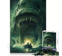 Puzzle de 1000 pièces Gueule de Monstre Marin pour Adolescents Jeu de réflexion apaisant Qualité supérieure Cadeau de Noël (50x75cm)