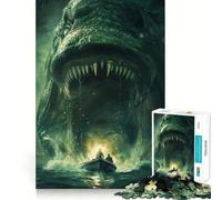 Puzzle de 1000 pièces Gueule de Monstre Marin pour Adolescents, Jeu Stimulant l'esprit, Loisir Calme, découpe précise, Cadeau saisonnier (38x26cm)
