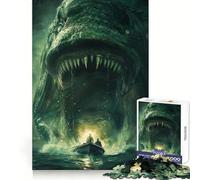 Puzzle de 1000 pièces Gueule de Monstre Marin pour Adolescents, Jeu Stimulant l'esprit, Loisir Calme, découpe précise, Cadeau saisonnier (38x26cm)