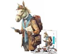 Puzzle de 1000 pièces Guide de Voyage sur Le thème des Chevaux Jeu éducatif Stimulant et Difficile Idée Cadeau (Dimensions 38x26cm)