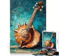 Puzzle de 1000 pièces Guitare et Coquillages (38x52cm) Un pour Les Adolescents Qui souhaitent améliorer Leur mémoire et se divertir à la Maison