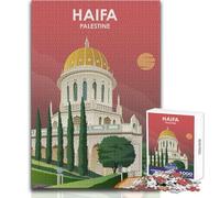 Puzzle de 1000 pièces Haïfa, Palestine pour Adolescents:Un Jeu ludique et éducatif, idéal comme Cadeau de Noël ou d'anniversaire Dimensions:38x52cm