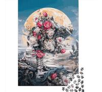 Puzzle de 1000 pièces "Harmonie florale" pour adultes et adolescents, puzzles d'activités familiales pour adultes et adolescents, 1000 pièces (38 x 26 cm)