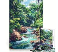 Puzzle de 1000 pièces Hawaii River Pixel Art,pièces Bien ajustées,pour développer la logique et la Concentration,idéal pour Un Moment de détente et de Loisirs,Cadeau de Noël (50x75cm)