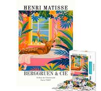 Puzzle de 1000 pièces Henri Matisse Cerf dans Une Baignoire Œuvre Difficile et stimulante Décoration intérieure Jeu Manuel pour Les 14 Ans et Plus (38x52cm)