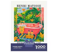 Puzzle De 1000 Pièces Henri Matisse Pig in Bathtub Art Puzzle pour Adolescents Course De Vitesse Manuelle Liste De Souhaits avec Le Père Noël Jouets Jeux Éducatifs 38x26cm/1000pcs