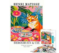 Puzzle de 1000 pièces Henri Matisse Renard Café Reproduction d'art Difficile et Stimulant Décoration intérieure Jeu Manuel pour Les 14 Ans et Plus 38x26cm