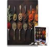 Puzzle de 1000 pièces Herbes et épices pour Adolescents - Jeu éducatif d'observation et Symbolique - Dimensions:50x75cm