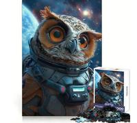Puzzle de 1000 pièces Hibou Astronaute aventurier pour Adolescents, Puzzle de mémoire, Puzzle Relaxant et Lumineux, Cadeau Exquis (38x26cm)