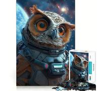 Puzzle de 1000 pièces Hibou Astronaute aventurier pour Adolescents, Puzzle de mémoire, Puzzle Relaxant et Lumineux, Cadeau Exquis (38x26cm)