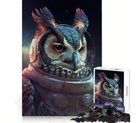 Puzzle de 1000 pièces Hibou Astronaute pour Adultes, défi Mental, Jouet apaisant, évasion, pièce de Collection de qualité (38x52cm)