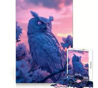 Puzzle de 1000 pièces Hibou au Coucher du Soleil pour Adolescents, 1000 pièces, Jeu intellectuel, Divertissement d'intérieur, découpe de qualité, Cadeau créatif (38x52cm)