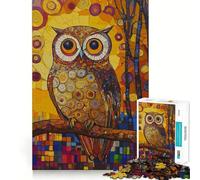 Puzzle de 1000 pièces Hibou dans la forêt pour Adultes, défi cérébral, Jeu d'intérieur, découpe précise, œuvre d'art (38x26cm)