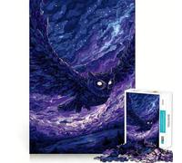 Puzzle de 1000 pièces Hibou en vol sous Un Ciel étoilé pour Adolescents, Jeu Intelligent et divertissant, Image à Assembler, Joli Cadeau (50x75cm)