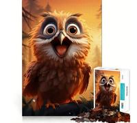 Puzzle de 1000 pièces Hibou Gardien de la Nuit pour Adultes Un Jeu d'exercice Mental Silencieux et Amusant, Un Cadeau attentionné (50x75cm)