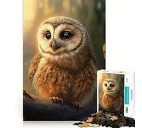 Puzzle de 1000 pièces Hibou Mignon pour Adultes Développe la mémoire Loisirs Doux Découpe Ferme Cadeau de Vacances (38x52cm)