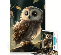 Puzzle de 1000 pièces Hibou Mignon pour Adultes, Jeu Intelligent et Amusant à Assembler Ensemble, Cadeau saisonnier (50x75cm)