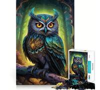 Puzzle de 1000 pièces Hibou Mystique pour Adolescents Un Jeu intellectuel Stimulant, Un Moment de Partage et de qualité, Un Cadeau mémorable (50x75cm)