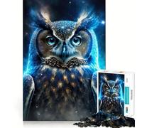Puzzle de 1000 pièces Hibou nébuleux Mystique pour Adultes, idéal pour développer la motricité Fine et se détendre, avec des Bords précis Un Cadeau Exquis (50x75cm)