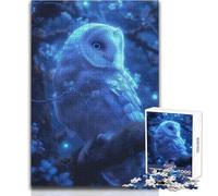 Puzzle de 1000 pièces Hibou néon Mystique - Un Moyen Relaxant d'occuper Son Temps Libre - Découpe précise et régulière - Dimensions 38x52cm