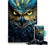 Puzzle de 1000 pièces Hibou Néon pour Adultes, Puzzle amélioré, Silencieux, Clair et de qualité supérieure (38x26cm)
