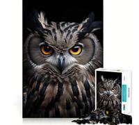 Puzzle de 1000 pièces Hibou Oiseau pour Adolescents Jeu intellectuel Joie familiale Découpe de qualité Cadeau élégant (38x26cm)
