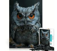 Puzzle de 1000 pièces Hibou pour Adultes Développe la mémoire Loisirs Doux Découpe Ferme Cadeau de Noël (38x26cm)