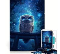 Puzzle de 1000 pièces Hibou sous Un Ciel étoilé pour Adolescents Jeu de réflexion, Design paisible et Amusant, Cadeau Unique (50x75cm)