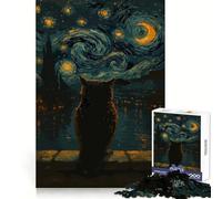 Puzzle de 1000 pièces Hibou sous Un Ciel étoilé pour Adolescents, Stimulant la mémoire, Jeu apaisant, Bords Nets, Cadeau de qualité supérieure (50x75cm)