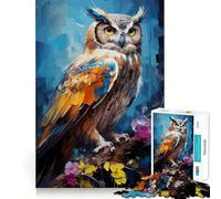 Puzzle de 1000 pièces Hiboux et Faune Sauvage pour Adolescents Jeu de réflexion, Jouet à Partager, découpe Nette, (38x52cm)