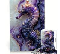 Puzzle de 1000 pièces Hippocampe Violet pour Adolescents, Jeu de logique et de détente, découpe précise, Cadeau précieux (38x26cm)