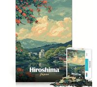 Puzzle de 1000 pièces Hiroshima Japon Vue panoramique Jeu à Assemblage Facile Cadeau Intelligent et ludique Décoration de Noël (38x26cm)