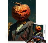 Puzzle de 1000 pièces Homme à tête de Citrouille pour Adolescents, Puzzle Stimulant et apaisant, Cadeau de qualité supérieure (50x75cm)