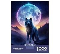 Puzzle De 1000 Pièces Howl At The Moon Puzzle Adulte Jeu Familial Décoration Parfaite Cadeaux Uniques d'anniversaire Et De Noël 70x50cm/1000pcs