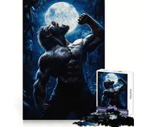 Puzzle de 1000 pièces Hurlement de Loup-Garou pour Adolescents, idéal pour stimuler la logique et se détendre Découpe soignée Cadeau Original (38x52cm)