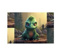 Puzzle de 1000 pièces Hytter en colère - Motif petit dinosaure - Puzzles éducatifs intellectuels en bois - Jeu amusant pour soulager le stress