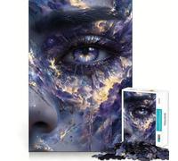 Puzzle de 1000 pièces Œil céleste avec Larmes Jeu de réflexion Amusant et précis Idéal pour Un Moment de détente Cadeau apaisant pour Noël (38x52cm)